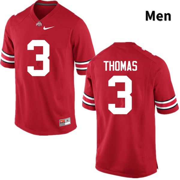 Ohio State Buckeyes Michael Thomas Men's #3 Red Game Stitched College Football Jersey